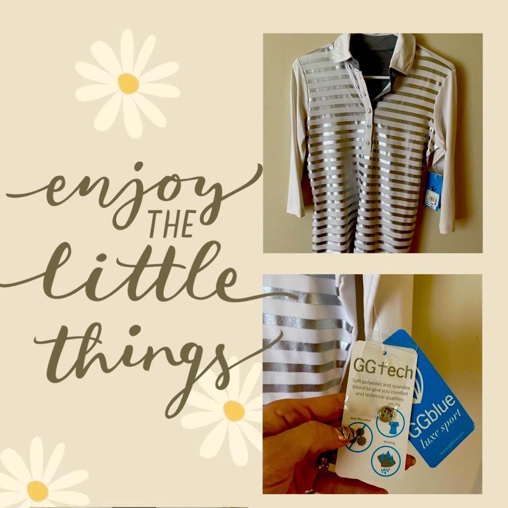 Gg blue golf shirt or can use for every day.